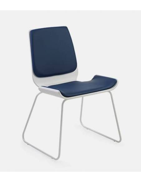 Silla Spera Blanca Sin Brazos - Patin Cromado