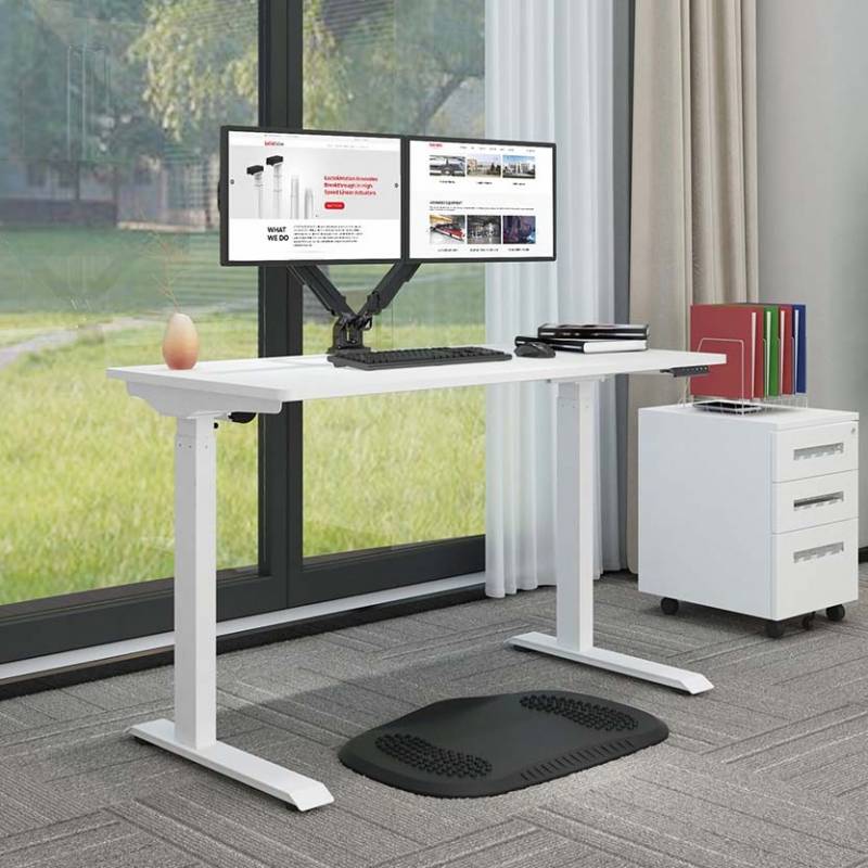 Bench Doble Elevable de estructura blanca