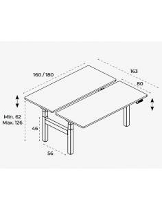 Mesa Doble Regulable en Altura 2