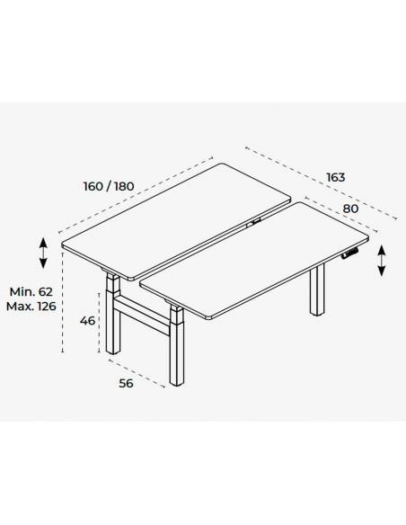Mesa Doble Regulable en Altura
