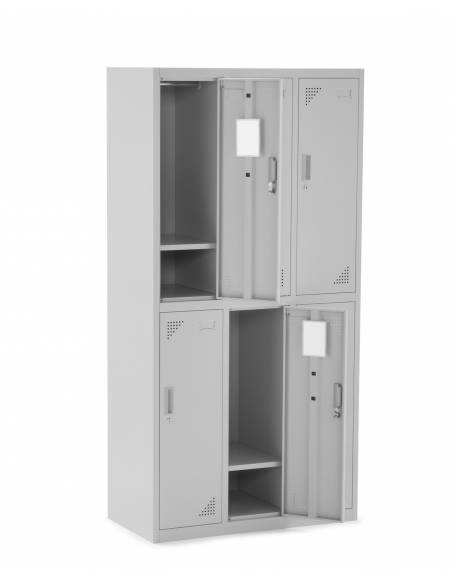 Taquilla metálica 3 modulo 6 puerta