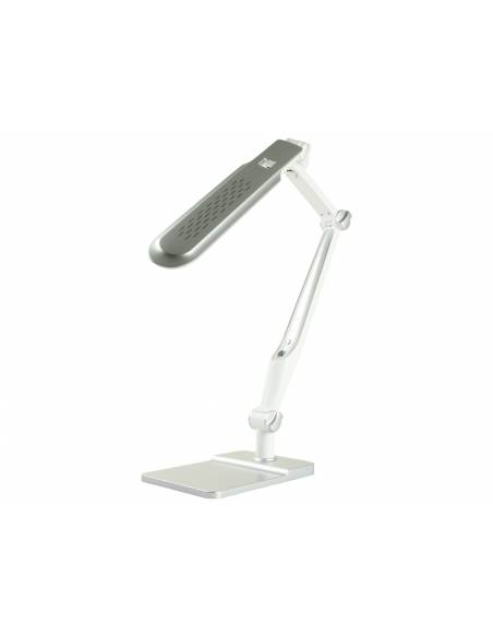 Lampara de oficina Q-Connect sobremesa 32 leds cromado