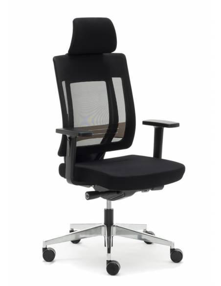 Silla Operativa Ergonómica Montreal negra
