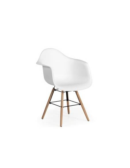 Silla de confidente Riga fija blanca