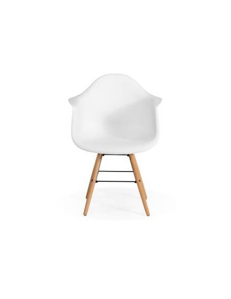 Silla de confidente Riga fija blanca