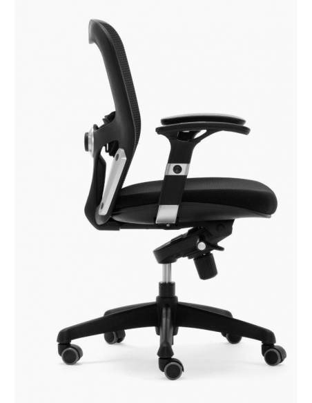 silla operativa Boston negra de lado