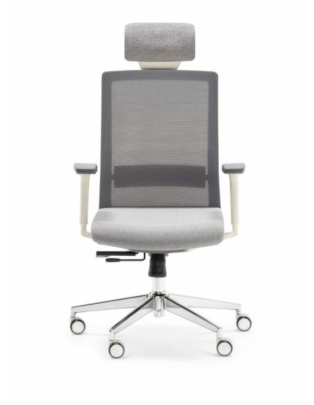 Silla Operativa Niza Blanca con Cabecero