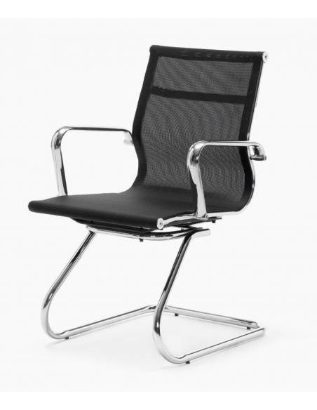 Silla de Confidente Berlin negra con patin