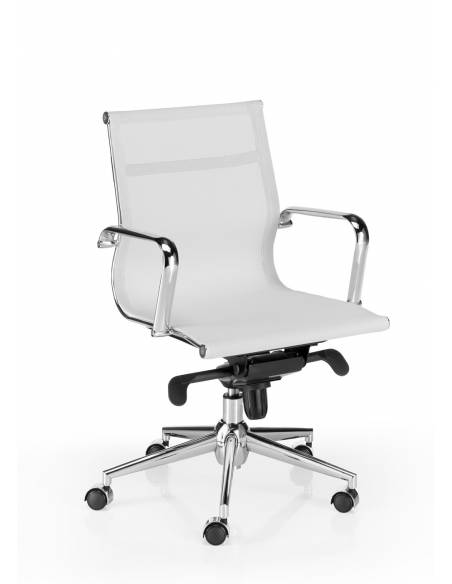 Sillón Direccional Berlin blanco respaldo bajo