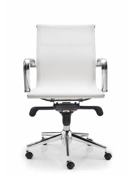 Sillón Direccional Berlin blanco respaldo bajo de frente