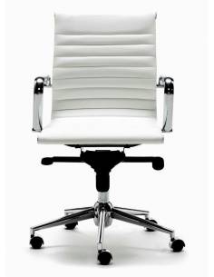 Silla Direccional Londres respaldo bajo blanca 2