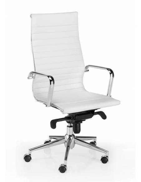 Silla Direccional Londres respaldo alto blanca