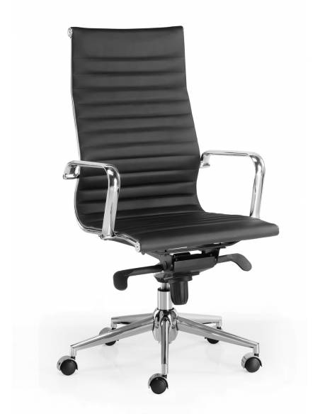 Silla Direccional Londres respaldo alto negra