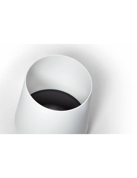 Papelera de reciclaje Biel blanca