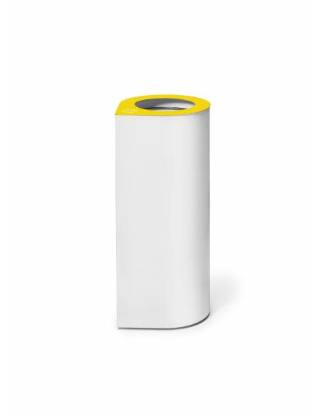 Papelera de reciclaje Dravos amarilla