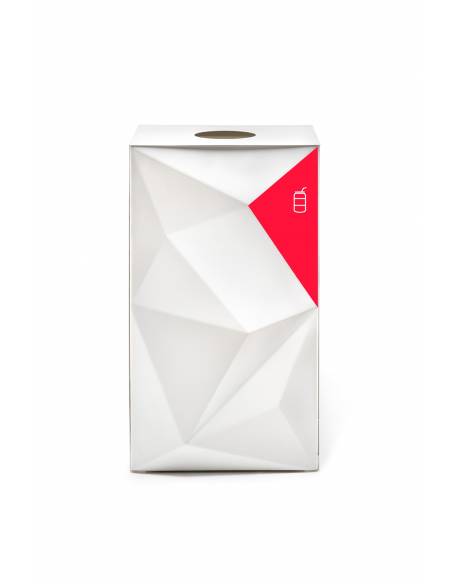 Papelera de reciclaje Vevey rojo