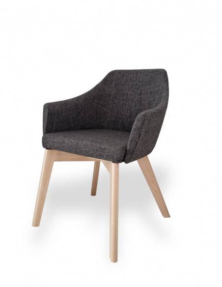 Silla Contract Kaira con base de madera 2