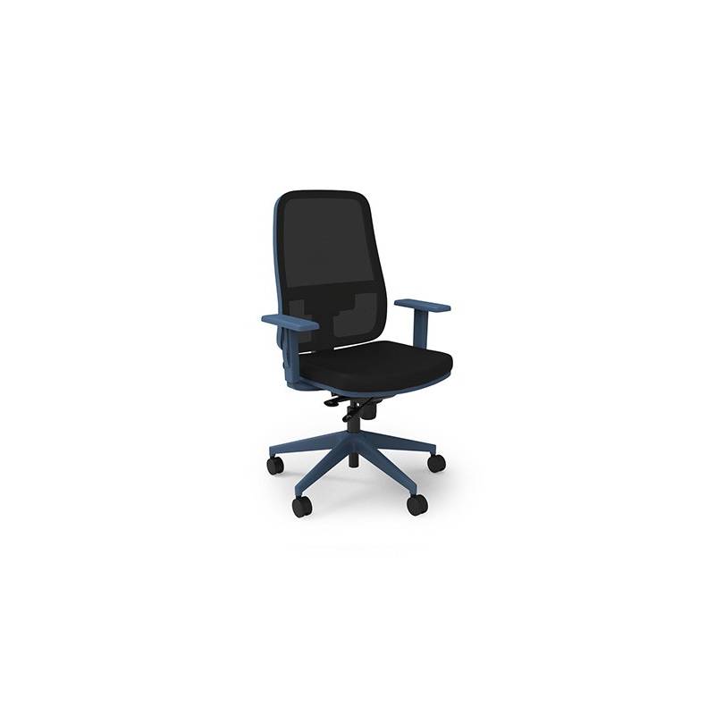 Silla Operativa Move - Malla - Base Azul